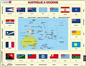 オーストラリアとオセアニアの地図+フラグ