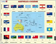 オーストラリアとオセアニアの地図+フラグ